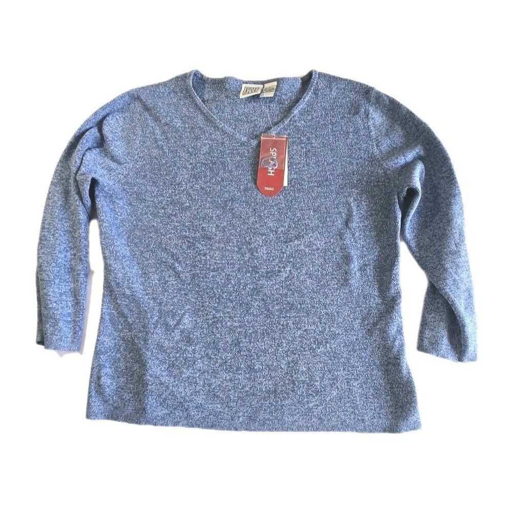 VTG Field Gear Sweater L 100% Cotton Made in Australia NWT Deadstock Blue V-Neck - Picture 5 of 10
